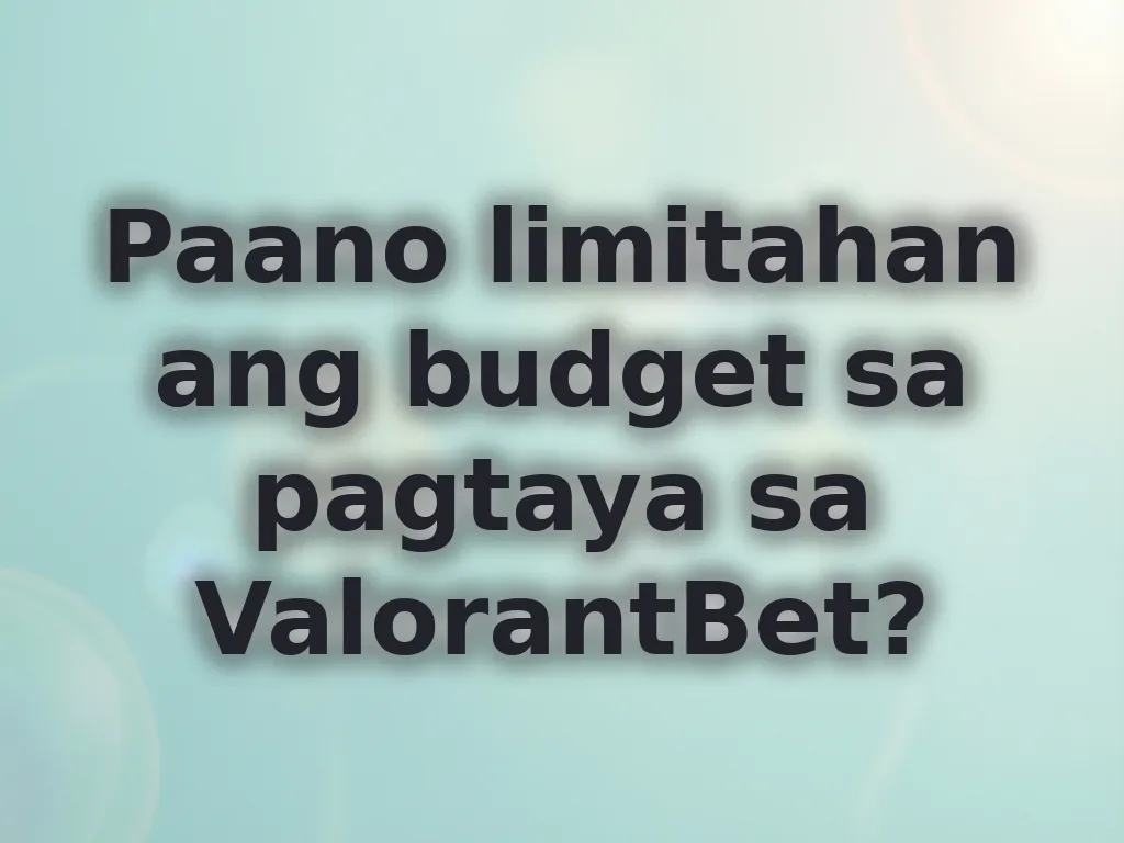 Pamamahala ng Budget